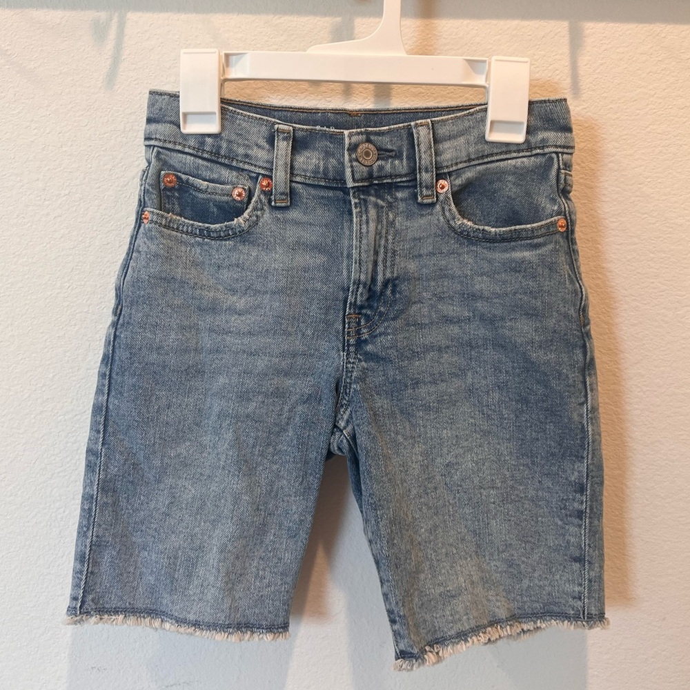 Gap High Rise Bermuda Cut Off Denim Short Girls Size 8